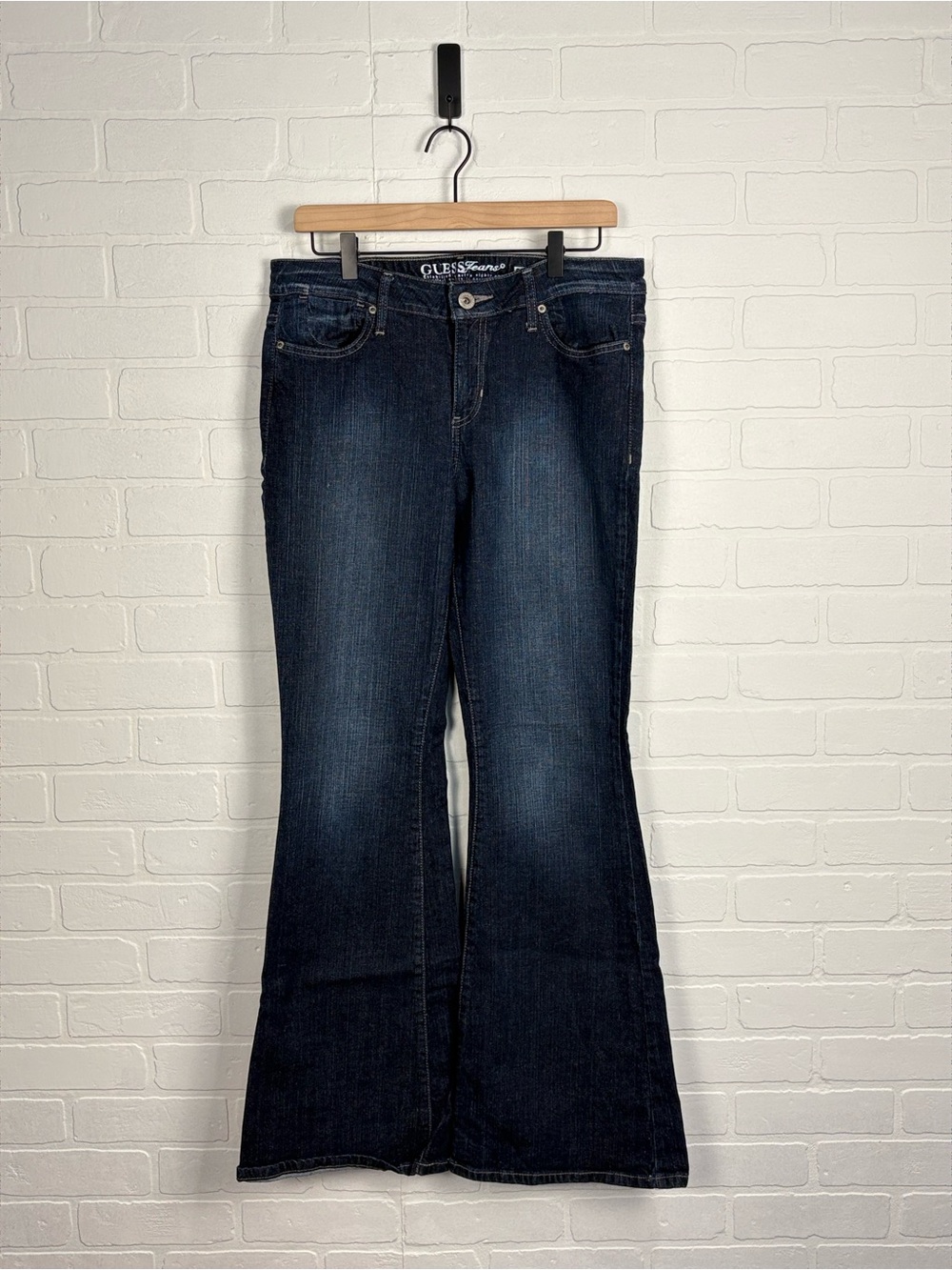 Guess Jeans Stretch Dark Wash Flare Denim Pants Size 31